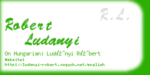 robert ludanyi business card